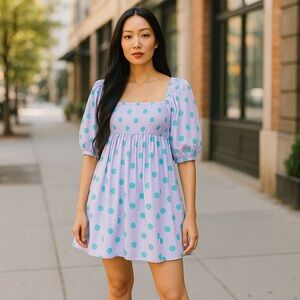 NWT Pitusa Women’s Babydoll Mini Patter Play Polka Dot Dress Size XS/ S